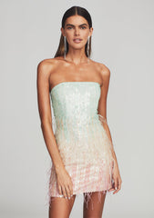 Anastasia Sequin Feather Dress