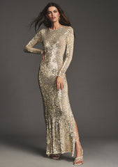 Alexa Sequin Crochet Dress