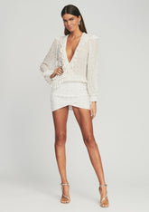 Lennon Embellished Silk Chiffon Dress
