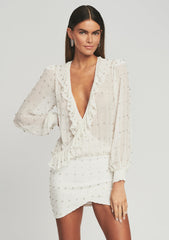 Lennon Embellished Silk Chiffon Dress