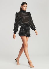 Hedy Embellished Silk Chiffon Dress