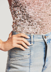 Molly Sequin Crochet Top