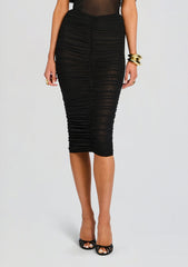 Auralee Mesh Midi Skirt