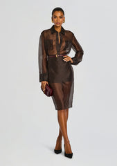 Elda Silk Midi Skirt