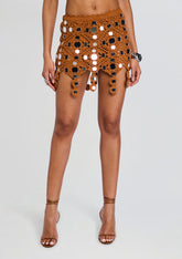 Clarie Metallic Crochet Skirt