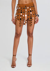 Clarie Metallic Crochet Skirt
