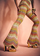Amira Metallic Crochet Pants