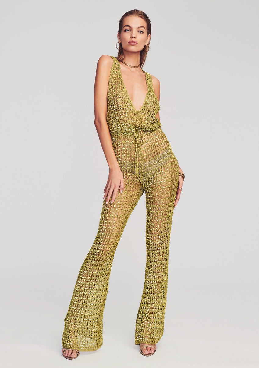 Nirvana Sequin Crochet Jumpsuit