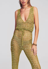Nirvana Sequin Crochet Jumpsuit