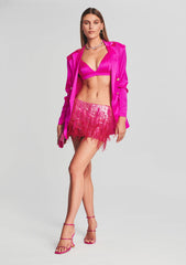 Athana Sequin Feather Skirt
