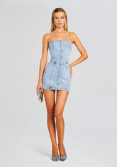Kamna Embellished Denim Dress
