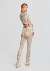 Brendi Sequin Crochet Pant