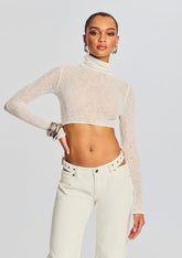 Julie Crop Long Sleeve Top