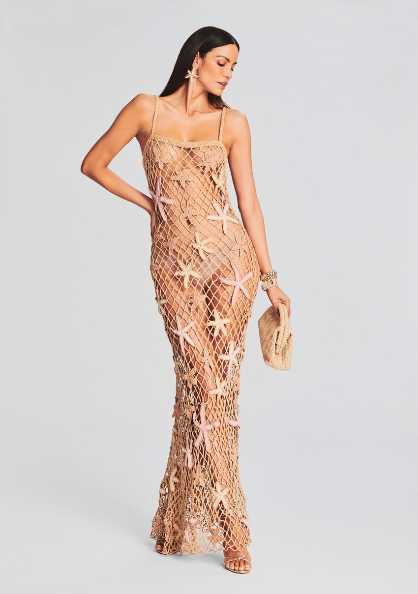 Serafina Open Crochet Dress