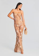 Serafina Open Crochet Dress