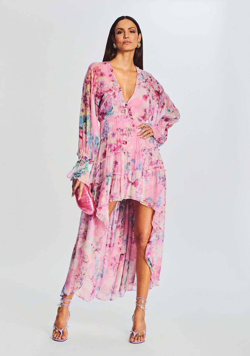 Sage High Low Dress
