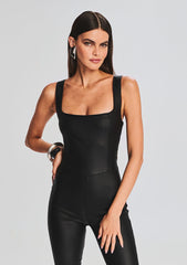 Viper Coated Denim Catsuit