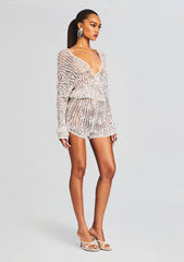 Meadow Sequin Crochet Romper