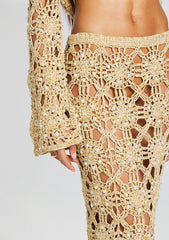 Sofie Metallic Crochet Skirt