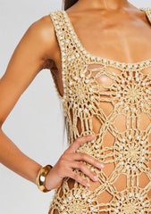Saffron Knit Crochet Dress