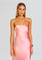 Cerith Silk Strapless Midi Dress