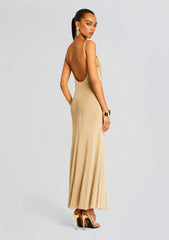Mabeline Metallic Knit Gown
