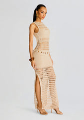 Kylan Metallic Crochet Dress