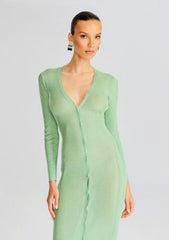 Phyllis Metallic Knit Cardigan