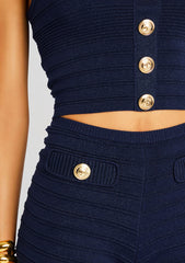 Nella Metallic Knit Top