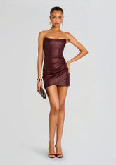 James Coated Denim Mini Dress
