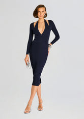 Odelia Metallic Knit Dress