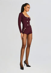 Bari Metallic Bandage Knit Short