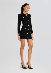 Maggie Metallic Bandage Knit Dress
