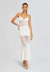 Belize Metallic Crochet Dress