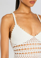 Belize Metallic Crochet Dress