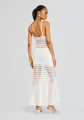Belize Metallic Crochet Dress