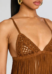 Jacinta Suede Fringe Bra