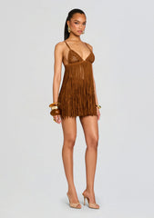 Jacinta Suede Fringe Bra