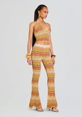 Amira Metallic Crochet Pants