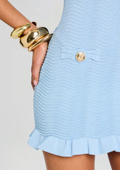 Loulou Metallic Rib Knit Dress