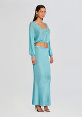 Harmony Metallic Knit Skirt