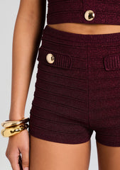 Sandra Metallic Bandage Knit Short