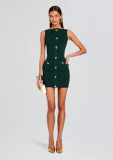 Erin Metallic Bandage Knit Dress