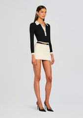Agata Metallic Knit Top