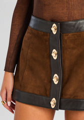Lisbeth Suede Leather Skirt