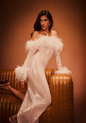 Petal Sequin Midi Dress