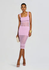Avril Metallic Crochet Dress
