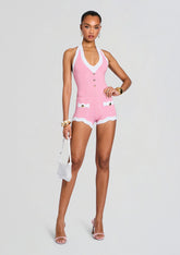 Jayde Metallic Rib Knit Romper