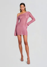 Saddler Metallic Knit Mini Dress