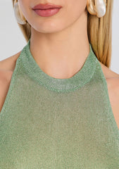 Minnie Metallic Knit Halter Top